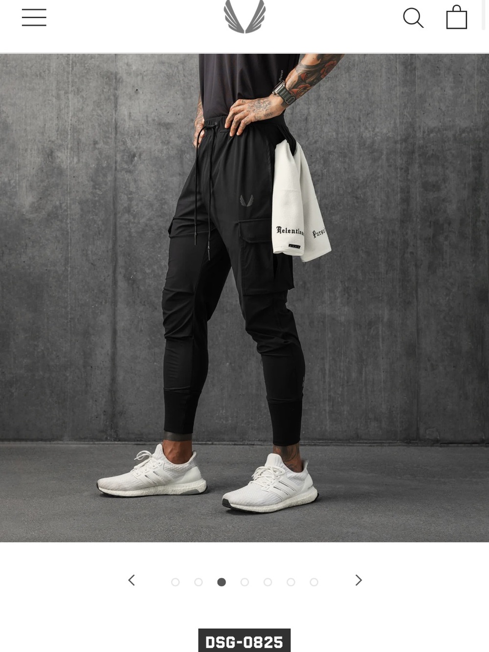 ASRV Black Performance Cargo Joggers- Black -S